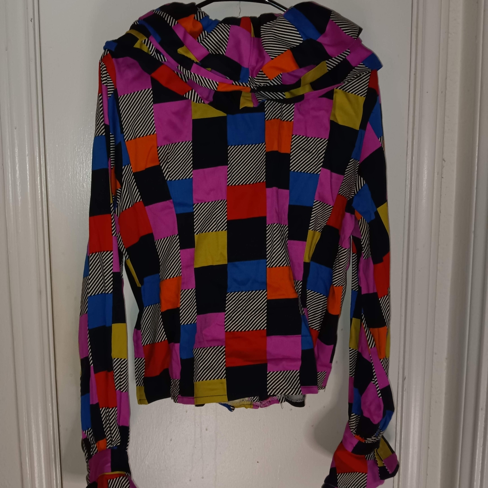 Vibrant Multi-Color Ruffle Blouse - Picture 2 of 4